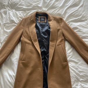Men’s Zara Pea Coat, Tan size M